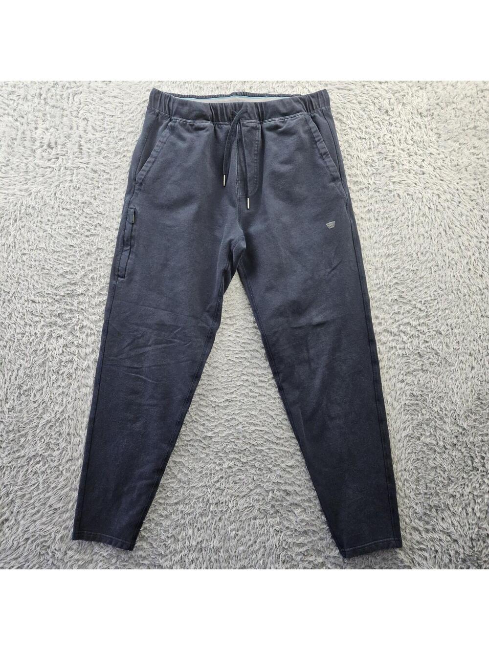 MACK WELDON Ace Sweat Pants Medium Tall Drawstring Brushed Cotton Velvet Blue
